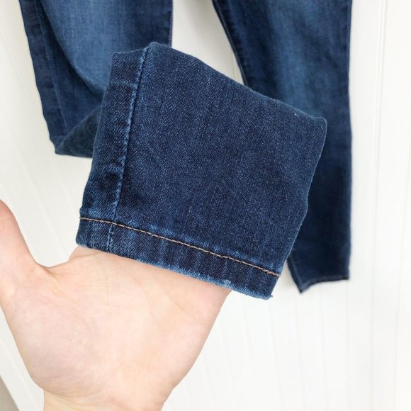 Joe's Jeans "The Icon" Mid Rise Skinny Ankle Jeans Dark Wash Size 24 - Picture 7 of 8